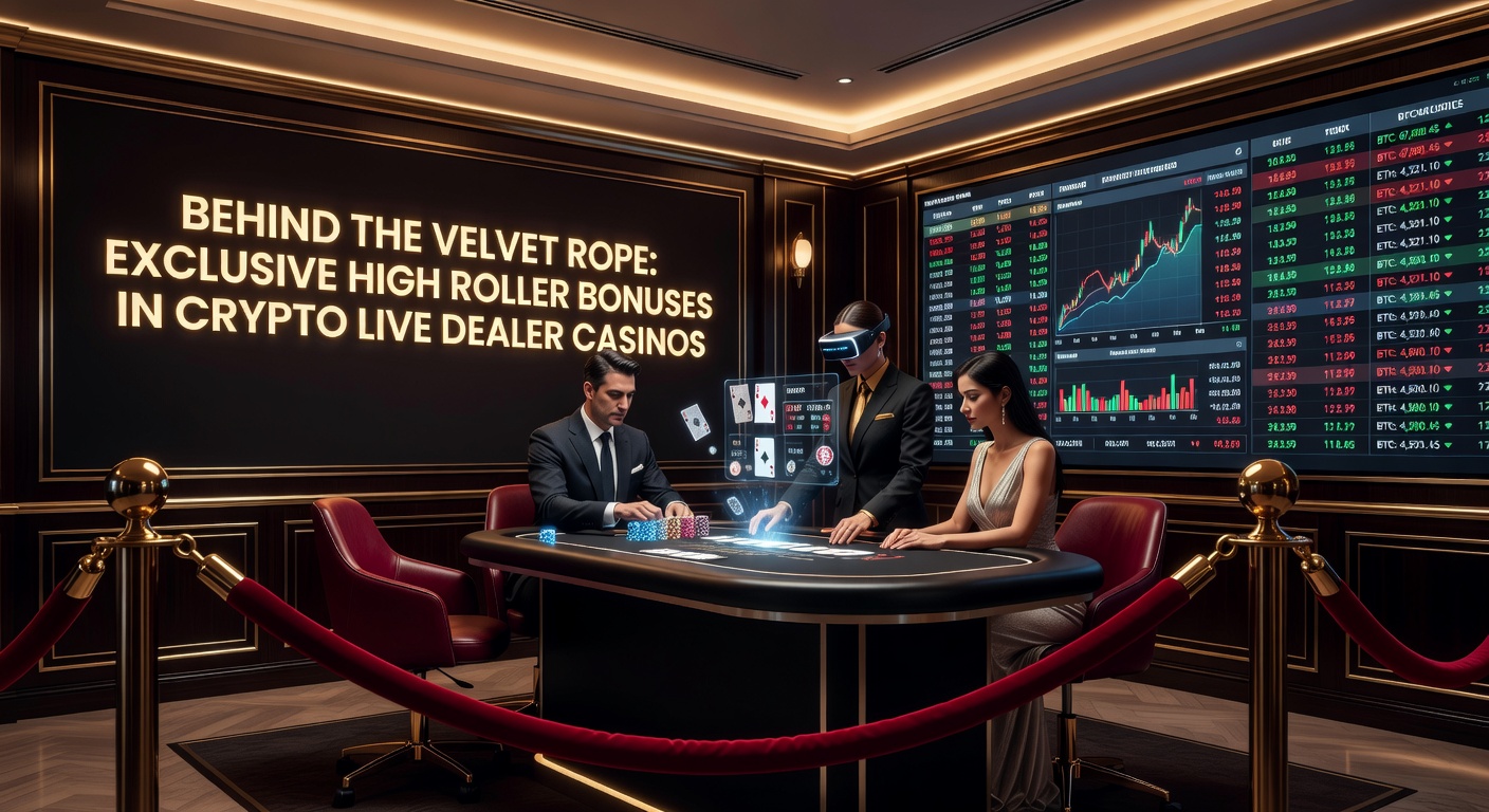 Crypto high roller dashboard showing exclusive bonus tiers, live dealer stream, and blockchain transaction logs