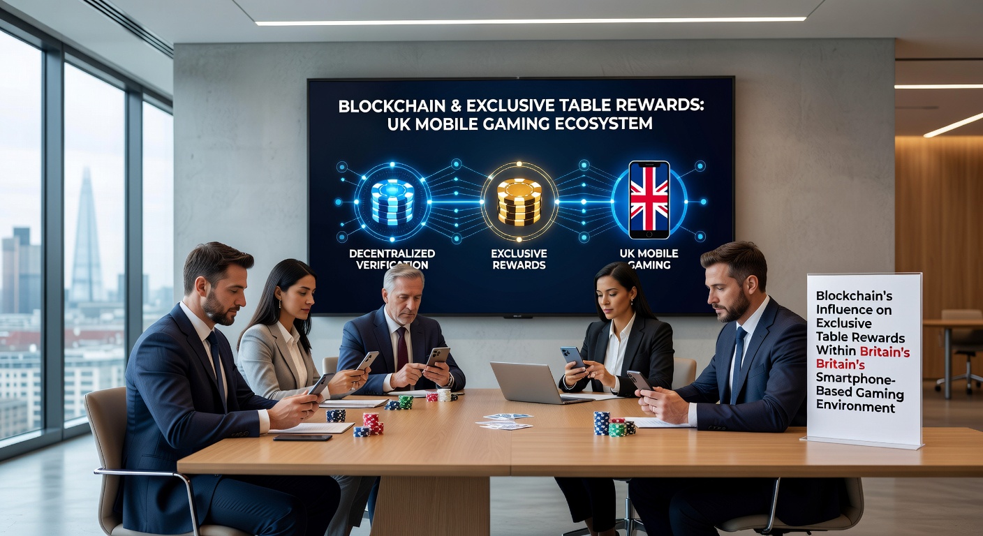Mobile smartphone displaying blockchain-enabled exclusive casino table rewards interface