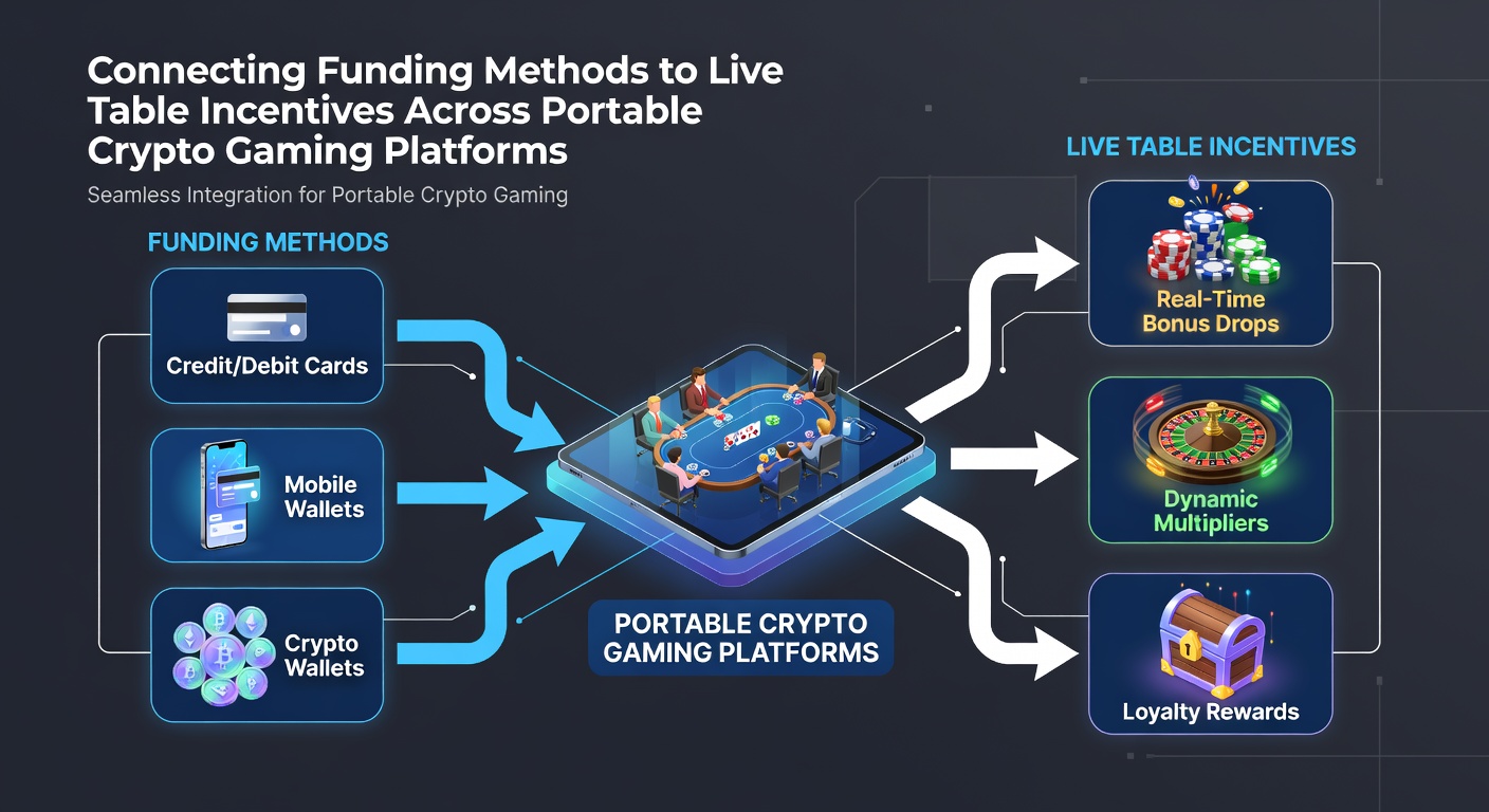 Portable device displaying live dealer table with crypto funding overlay