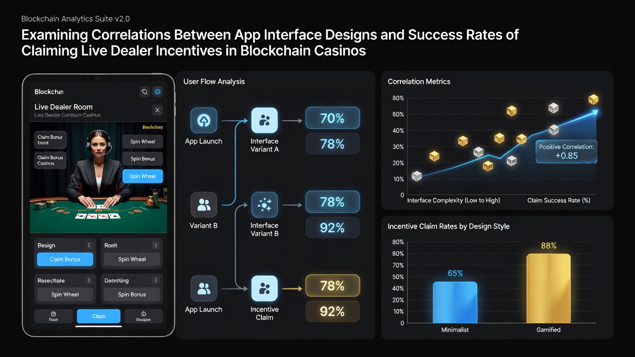 Blockchain casino app interface showing live dealer section and incentive claim button layout