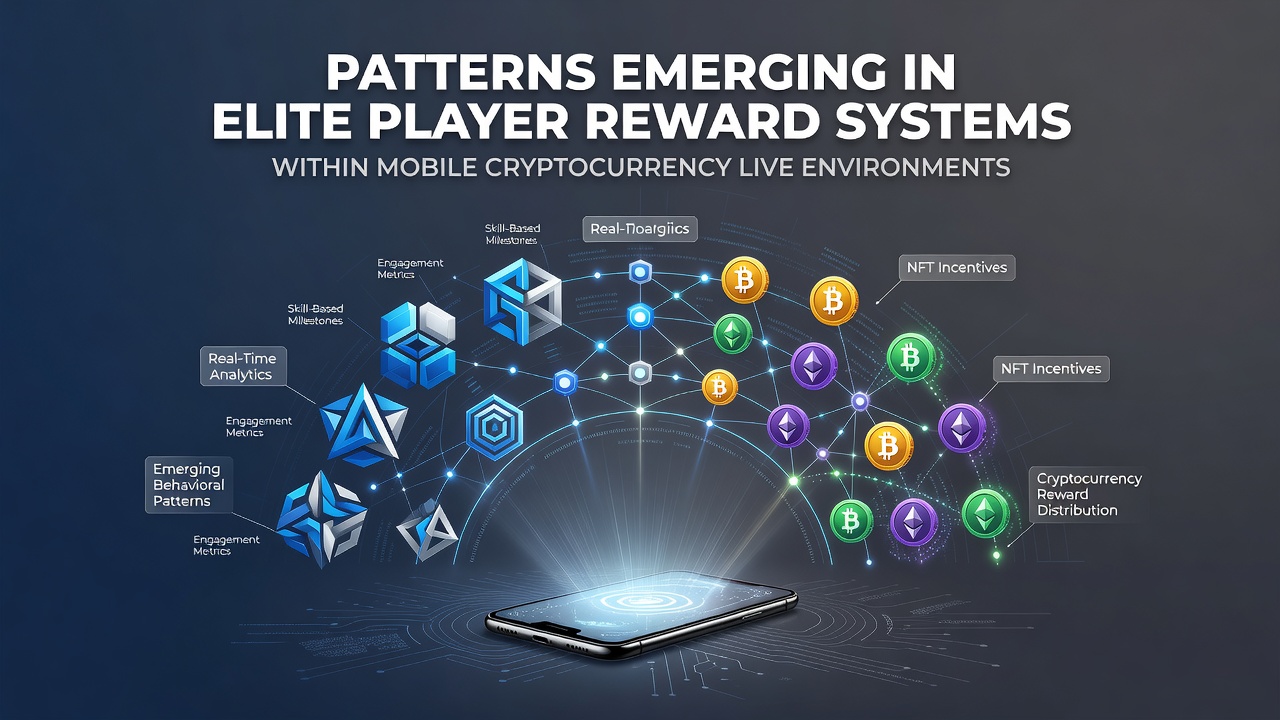Mobile cryptocurrency live dealer interface showing tiered reward dashboard and elite player perks
