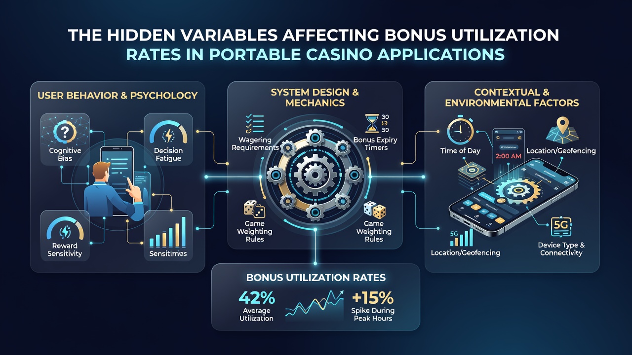 Data analytics dashboard displaying bonus utilization metrics and player behavior trends
