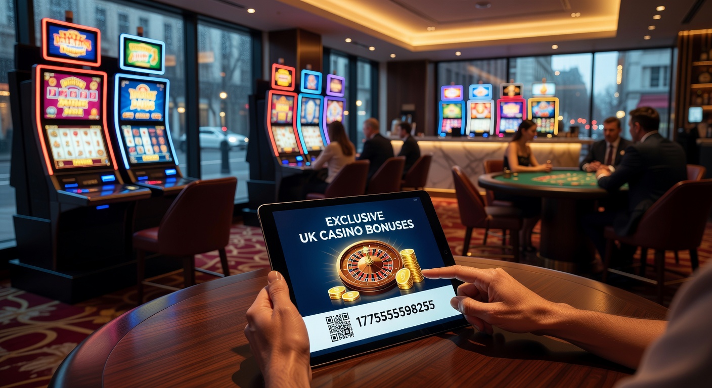 Close-up of a mobile phone screen showing active UK casino bonus dashboard, with wagering progress bars and reward notifications